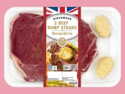 2 Beef Rump Steaks with Mustard Butter £4.99