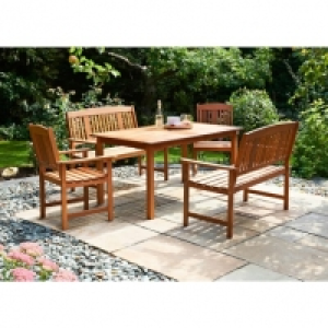 BMStores  Jakarta Wooden Patio Set 5pc