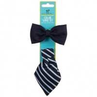BMStores  Pooch Couture Collar Slider Set - Navy Bow Tie