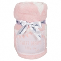 BMStores  Silentnight Baby Badge Blanket - Pink