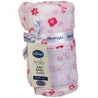 BMStores  Silentnight Baby Badge Blanket - Pink Floral