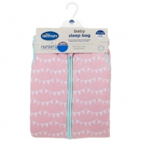 BMStores  Silentnight Printed Baby Sleep Bag - Pink Bunting