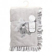 BMStores  Little Dreams Satin Ruffle Blanket - Grey