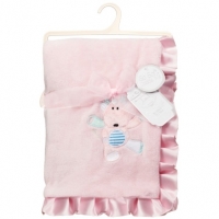 BMStores  Little Dreams Satin Ruffle Blanket - Pink