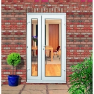 Wickes uPVC Offset French Doors 4ft With 1 Demi Panel 300mm
