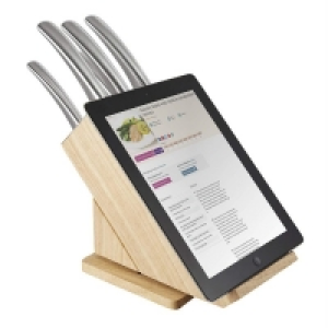 JTF  Tower Knife Block 360 Degree Wood 5pc