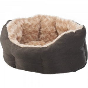 Dog Bed Brown Swirls Large
