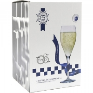 JTF  Le Cordon Bleu Champagne Glasses Kwarx 4pk 26cl