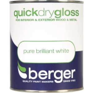 Berger Gloss Quick Dry PB White Paint 750ml