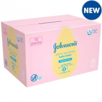 JTF  Johnsons Sensitive Baby Wipes 12x56 Pack