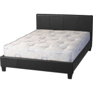 Wilko  Prado Black Faux Leather Double Bed