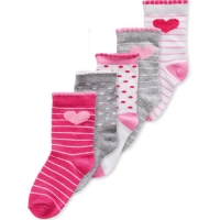 Aldi  Hearts Baby Socks 5 Pack