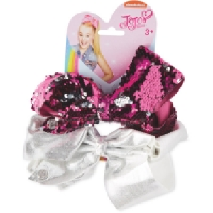 JoJo Siwa Pink Sequin/Silver Bows