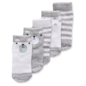 Aldi  Bear Baby Socks 5 Pack