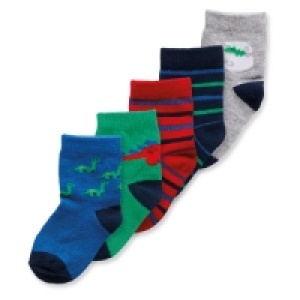 Aldi  Dinosaur Baby Socks 5 Pack