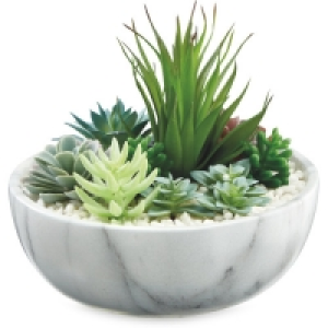 Artificial Plant in Marble Style Pot