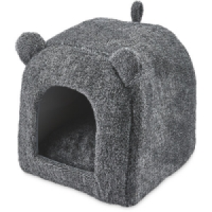 Grey Cat Bed With Ears