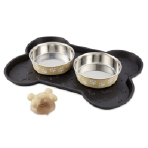 Beige Paws Pet Bowl Bundle Large