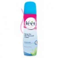 Asda Veet Spray on Cream for Sensitive Skin Aloe Vera & Vitamin E Hair