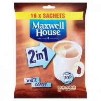 Poundstretcher  MAXWELL HOUSE INSTANT COFFEE 2 IN 1 10 PACK