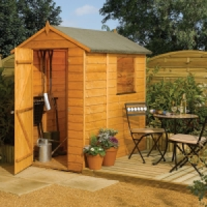 RobertDyas  Rowlinson 4ft x 6ft Modular Wooden Apex Garden Shed