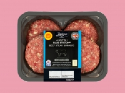 Deluxe 4 British Beef Steak Burgers with Blue Stilton