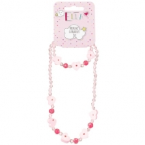 Ella Necklace & Bracelet Set - Pink Heart