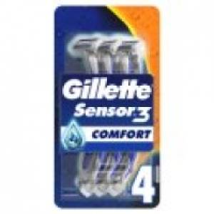 Sensor3 Comfort Mens Disposable Razor 4 Pack £2.50