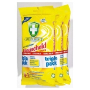 Green Shield Anti Bacterial Household Surface Wipes 50 x 3