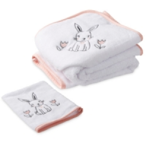 Bunny Hooded Baby Towel & Mitt