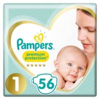 Wilko  Pampers Premium Protection Nappies Size 1 56pk