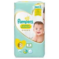Wilko  Pampers Premium Protection Size 2 Nappies 52 pack