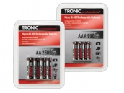 TRONIC Ni-MH Rechargeable Battery Assortment