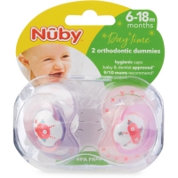 Aldi  Pink Robot Soothers 2 Pack 6-18M