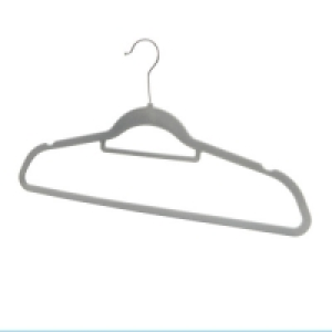 Flocked Grey Coat Hanger 6 Pack