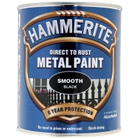 RobertDyas  Hammerite Direct To Rust Metal Paint - Smooth Black - 750ml