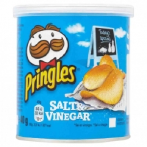 PRINGLES CRISPS SALT AND VINEGAR 40G £0.45