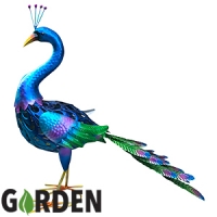 HomeBargains  Garden Metal Ornament: Percy the Peacock