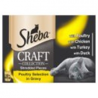 Asda Sheba Craft Poultry Selection in Gravy Adult Cat Food Pouches