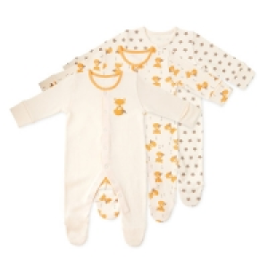 Organic Fox Baby Sleep Suits 3 Pack £6.99