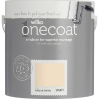 Wilko  Wilko One Coat Natural Twine Matt Emulsion Paint 2.5L