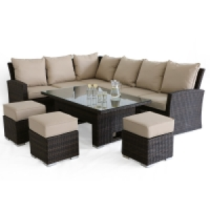 RobertDyas  Maze Rattan Kingston Corner Dining Set with Rising Table - B