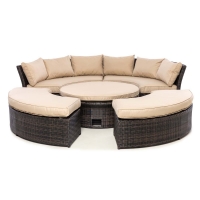 RobertDyas  Maze Rattan Chelsea Lifestyle Suite with Glass Table Top - B
