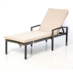 RobertDyas  Maze Rattan Austin Sun Lounger - Brown