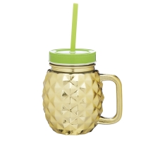 RobertDyas  BarCraft Pineapple Drinks Jar with Straw