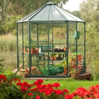 RobertDyas  Vitavia Hera 8 x 7 Horticultural Glass Greenhouse with FRE