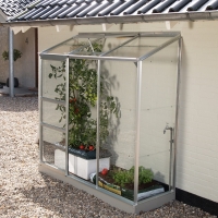 RobertDyas  Vitavia Ida Toughened Glass Greenhouse with FREE Base - Silv
