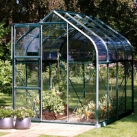 RobertDyas  Vitavia Orion Horticultural Glass Greenhouse with FREE Base 