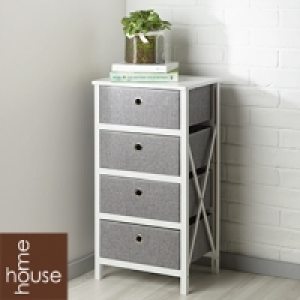 Folding Grey & White 4-Drawer Storage £24.99