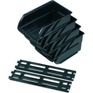Wickes Medium Wall Hung Storage Bins Pack 4